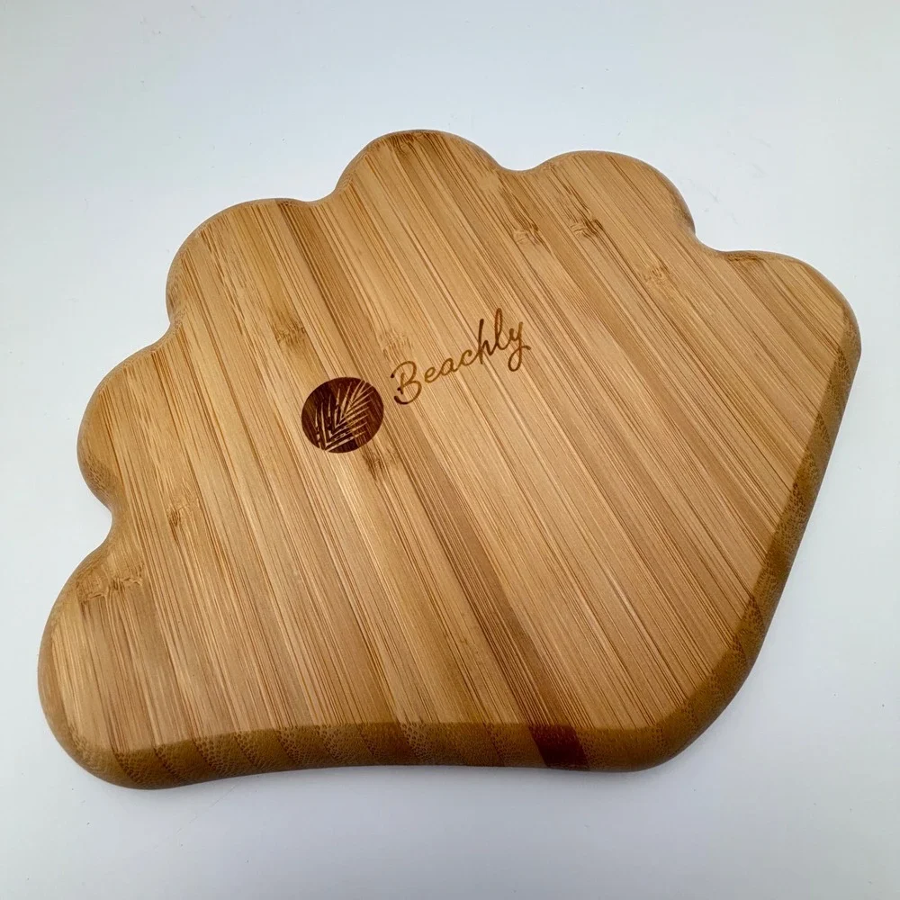Beachly‎ Bombshell Catchall Tray Bamboo Seashell Jewelry Dish Coastal Decor Bag